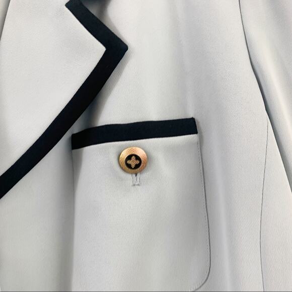 Vintage Jacqueline Ferrar 4 Button Power Blue Blazer - Picture 6 of 8